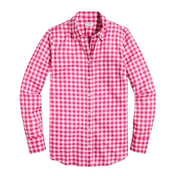 J. Crew Factory Tops - J. Crew Button Up Shirt Gingham Plaid Check